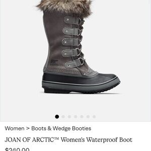 Sorel Women's Winter Boot - Gray with Faux Fur
